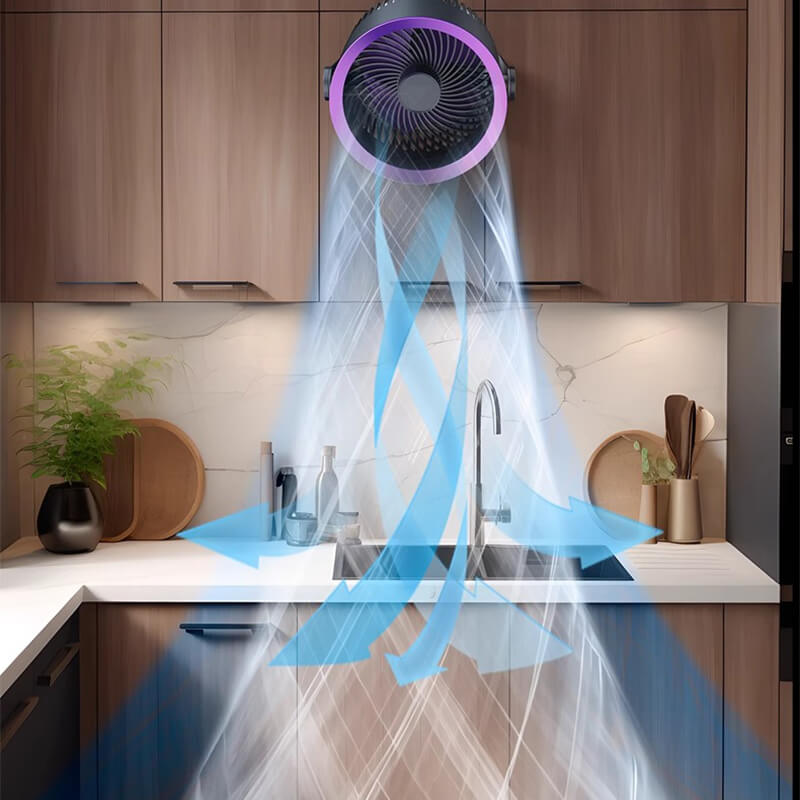 Mobie Multi-Use 180° Angle Adjustable Silent Cyclone Circulation Fan