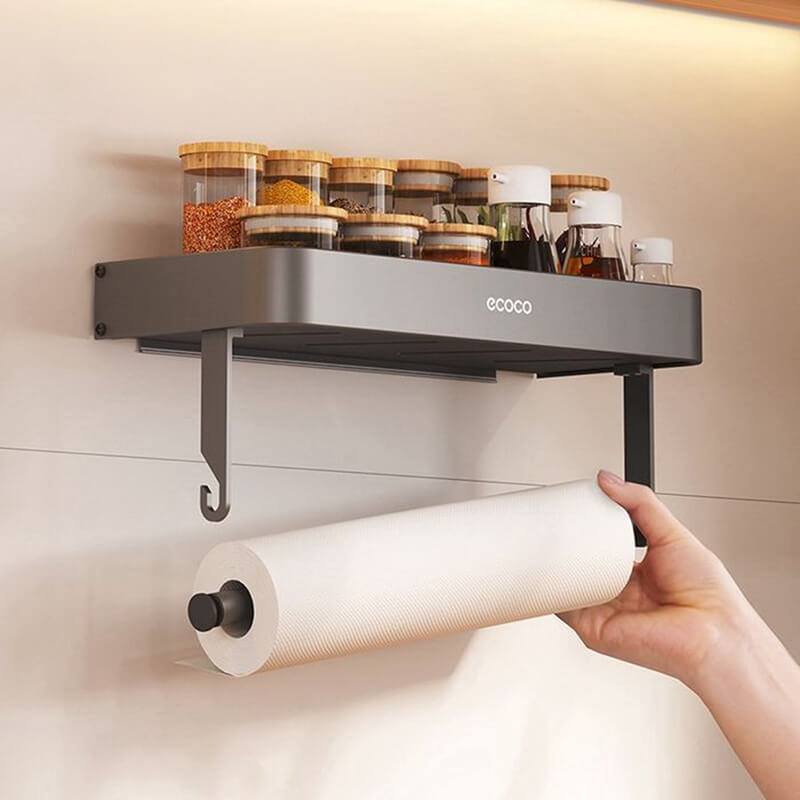 Mobie No Drill Install Multi Function Kitchen Wall Mounted Shelf E24037