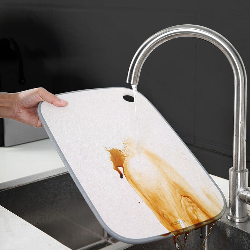 Mobie Antibacterial Wheat Straw Cutting Board Knife Friendly Eco Kitchen Board E1805