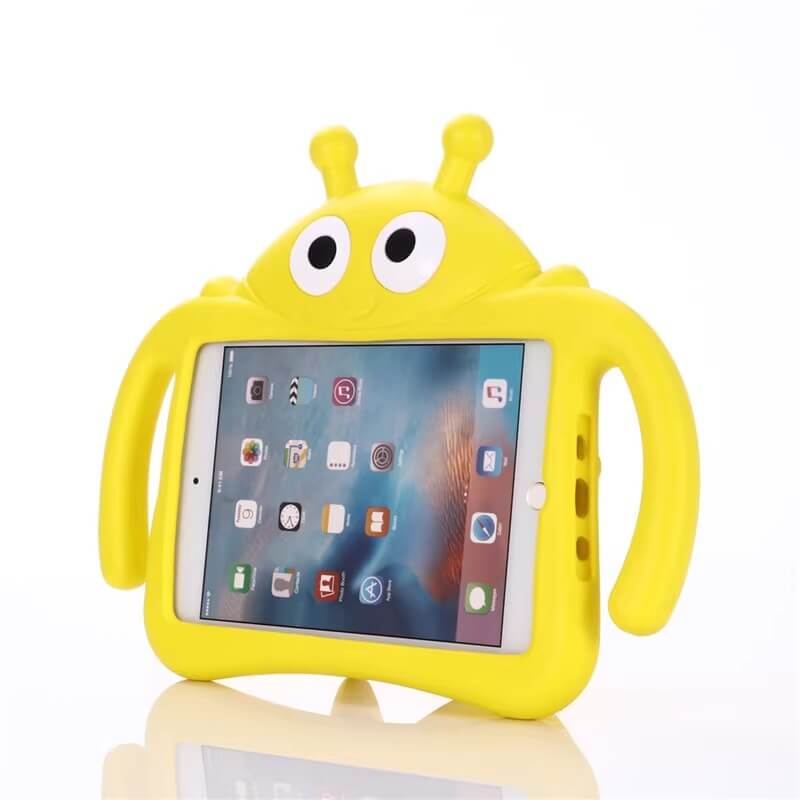 iPad 6th 9.7 2018 Durable Cute Ladybug kickstand Case with Dual Handles