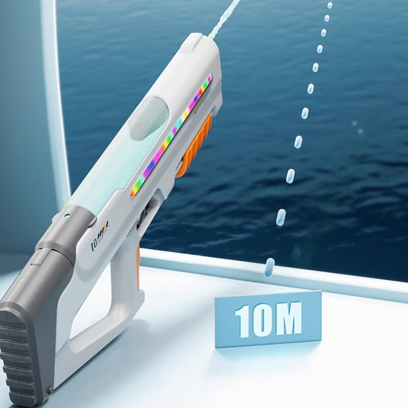 Mobie Auto Suction Electric Water Gun with LED Lights for Kids 8+