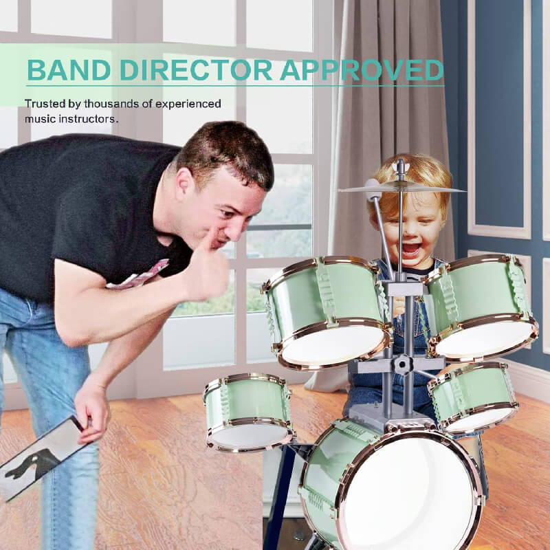 Mobie Educational Instrument Toy Jazz Drum Set for Kids Ages 3-10