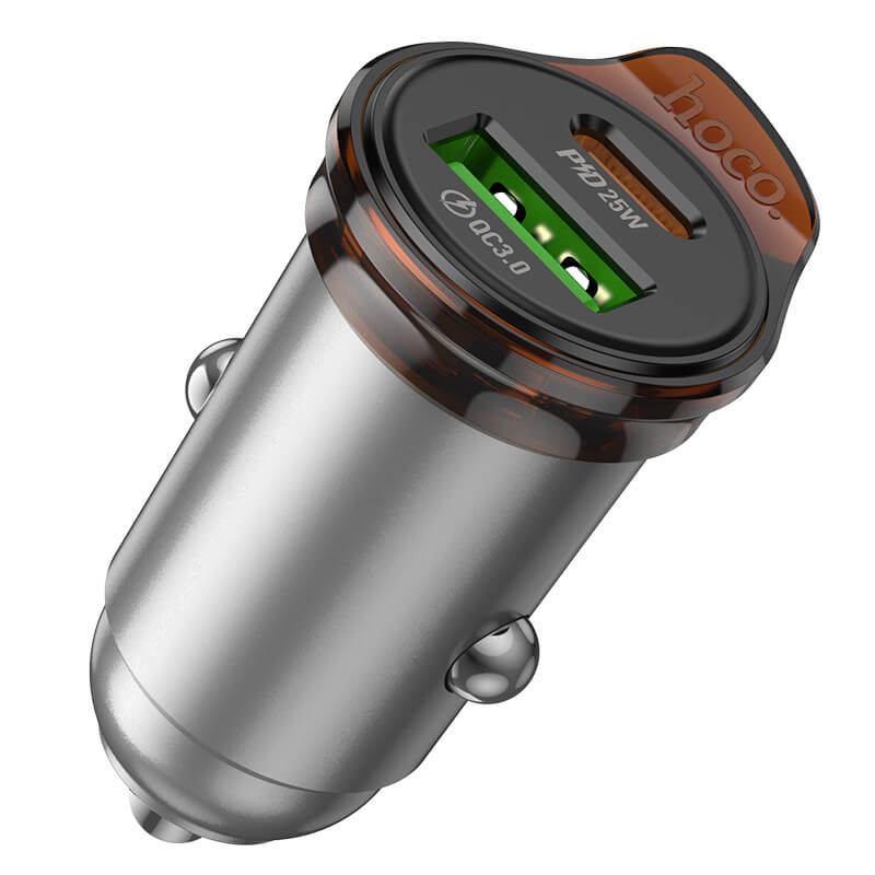 hoco 43W Dual-Port PD Smart Fast Charging Car Charger for Multi-Device NZ16A