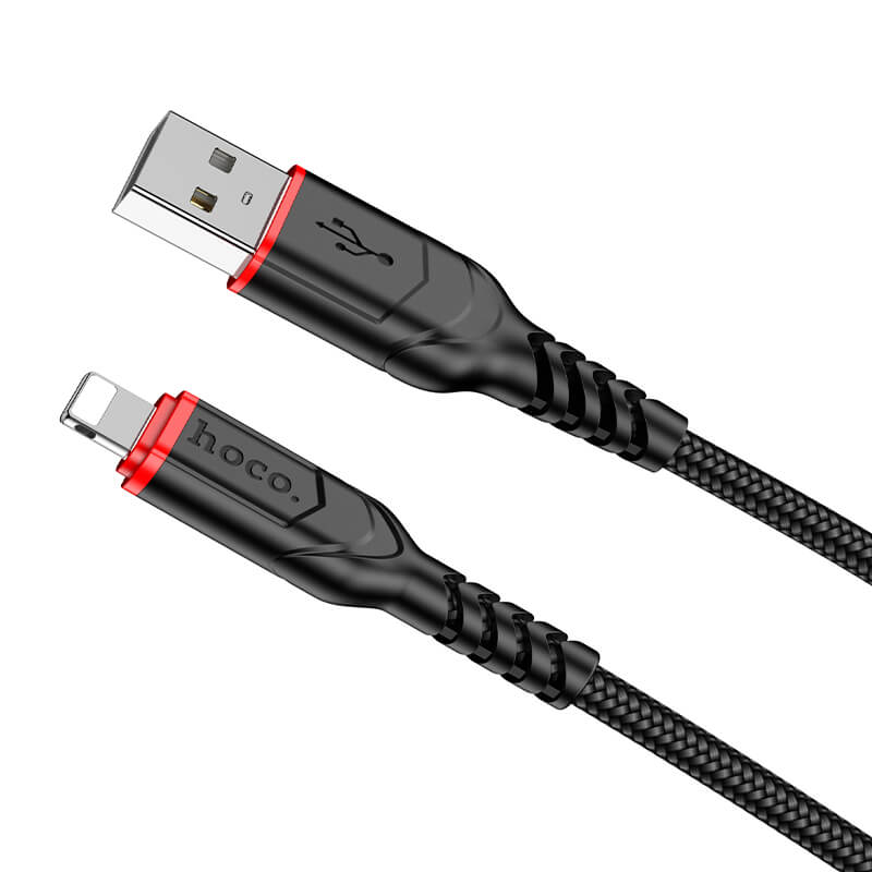 hoco. Nylon Braided Charging Cable USB to Lightning 2m 2.4A X59
