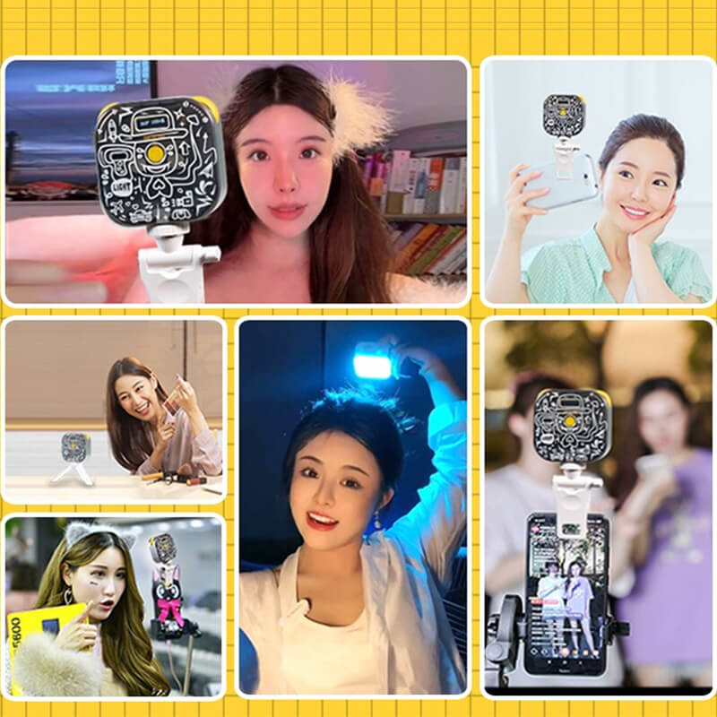 Mobie Portable Mini RGB Fill Light 2500K-9000K TV-6RGB