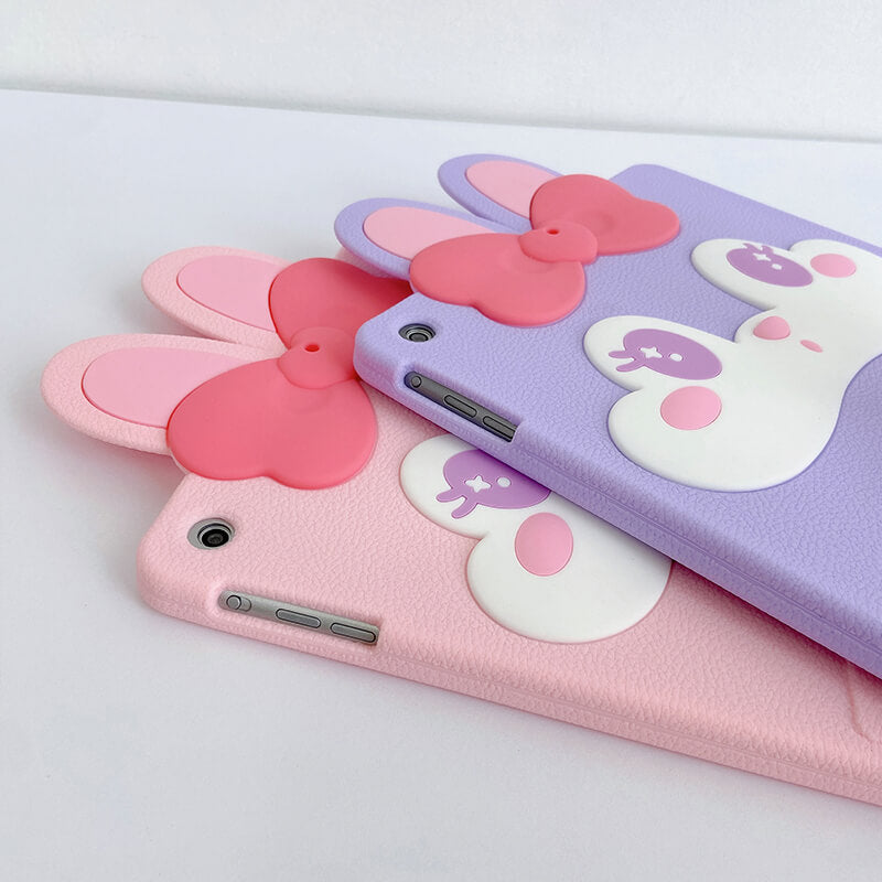 iPad Air 1th 9.7 2013 Q Uncle Pink Bunny Silicone iPad Case