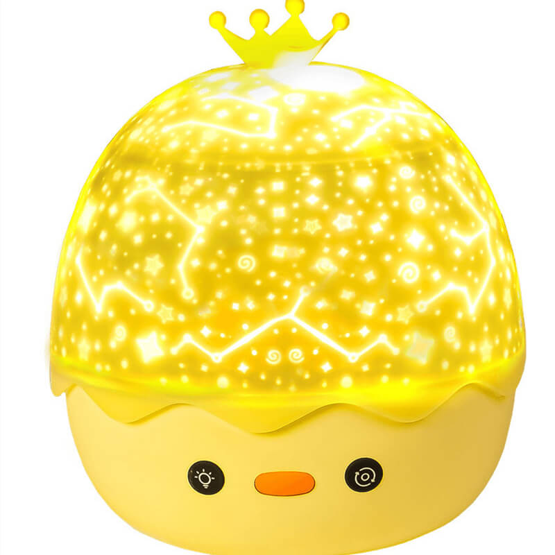 Mobie Yellow Crown Duck Projection Lamp Music Box