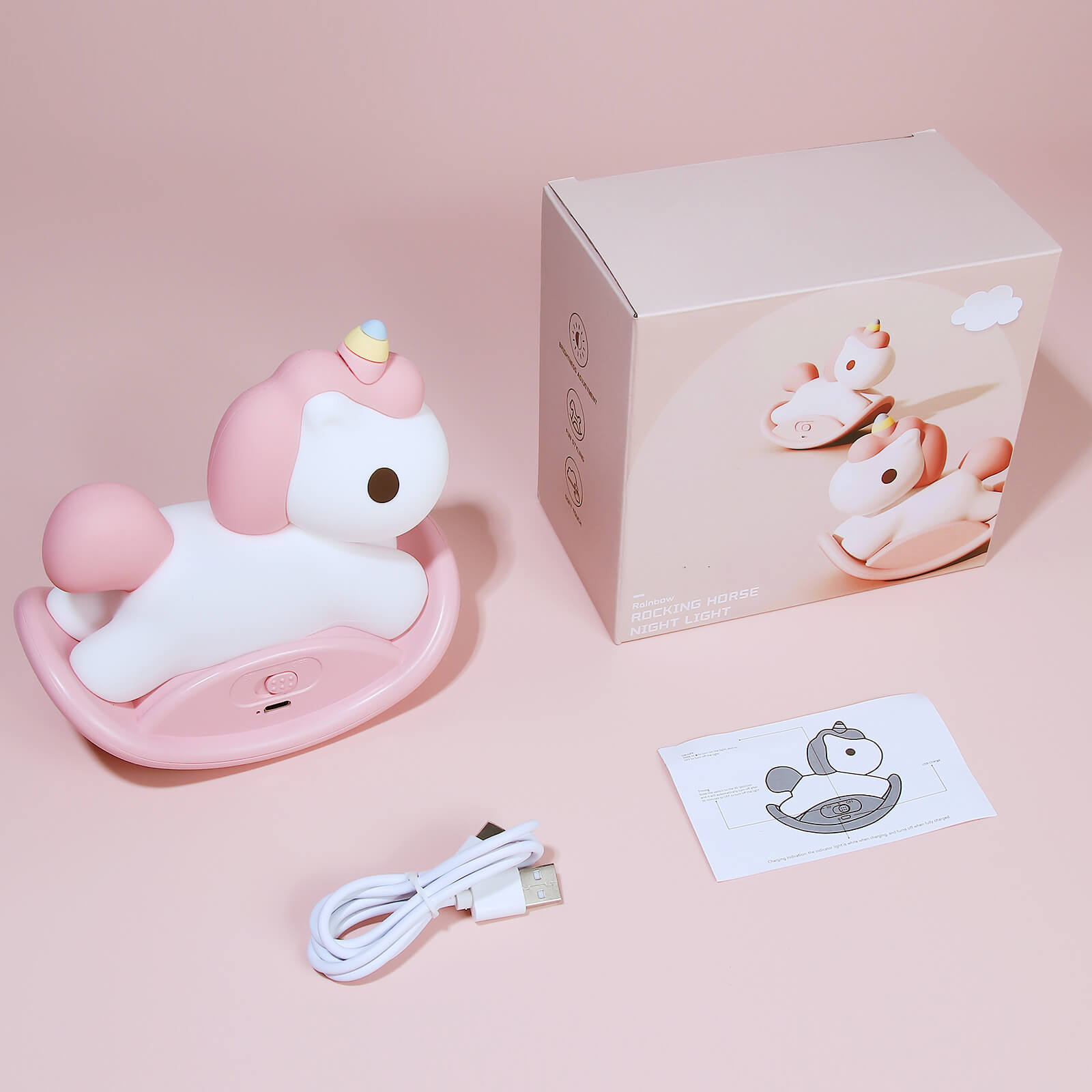 Mobie Rock Horse Silicone Touch Light Lamp