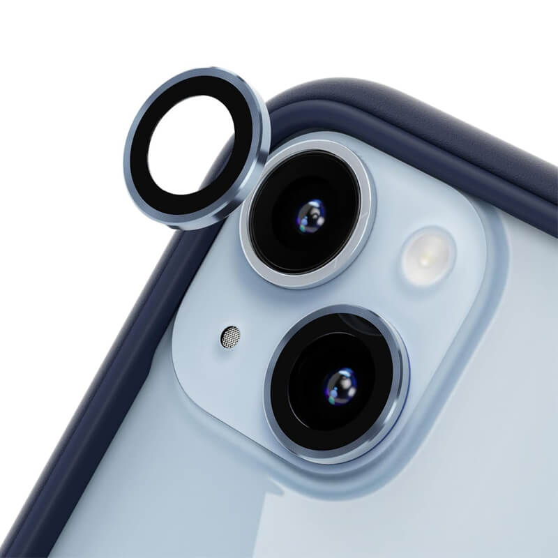 iPhone 14 Plus 9H Multicolor Tempered Glass Individual Camera Lens Cover Protector