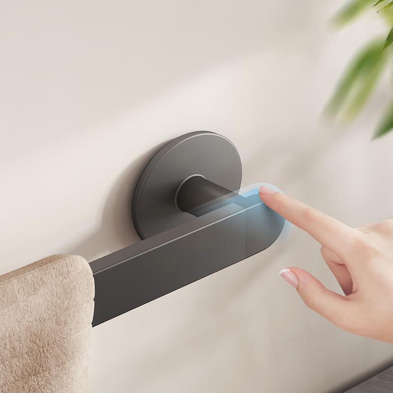 Mobie No Drill Adhesive Mount Space Aluminum Towel Rack 60cm E24092