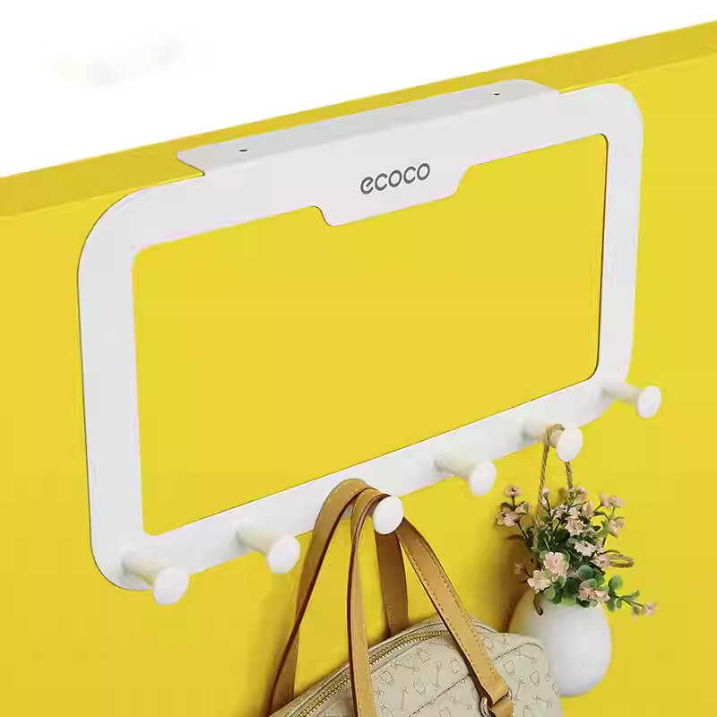 Mobie No Drill Heavy Duty Adhesive Door Hooks with Strong Hold & Silent Close