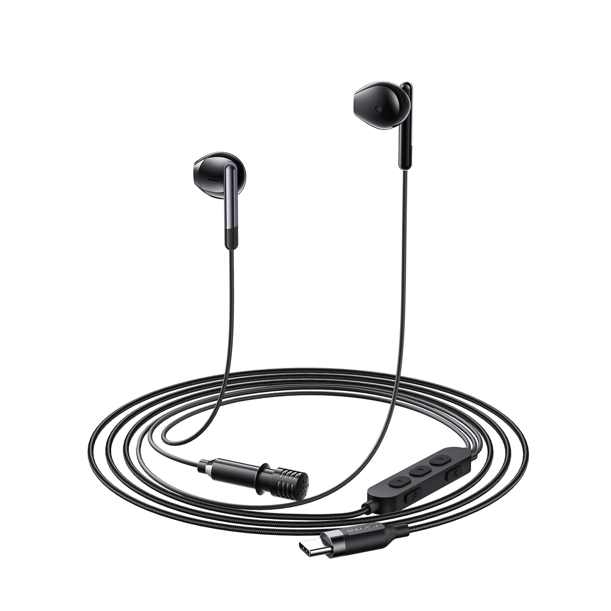 Acefast Type-C Wired Earphones with Instant Monitoring Microphone L12