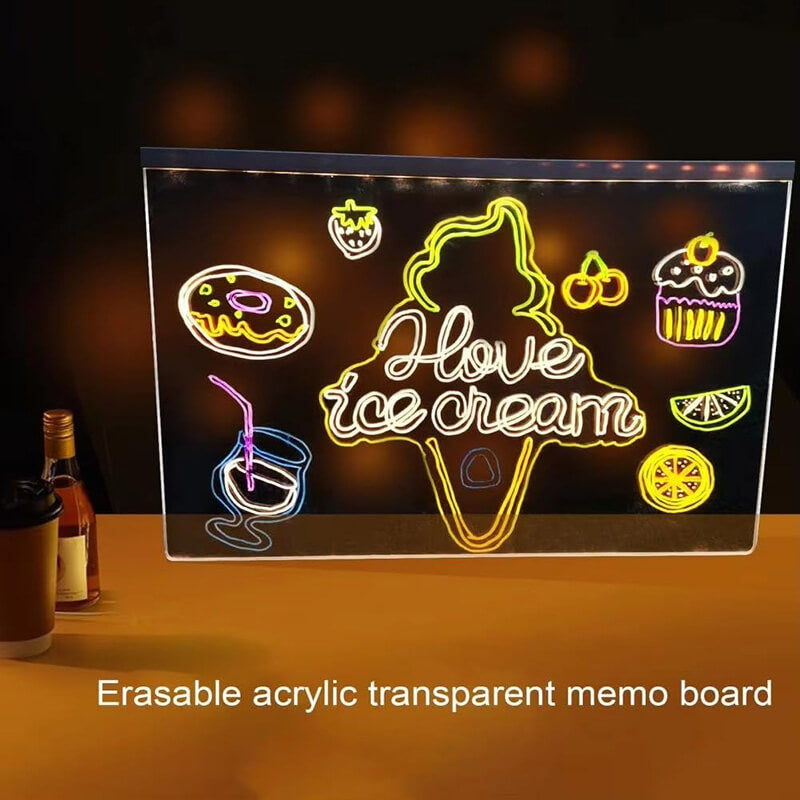 Mobie LED Acrylic Writing And Drawing Board With Warm Light For Kids 3+