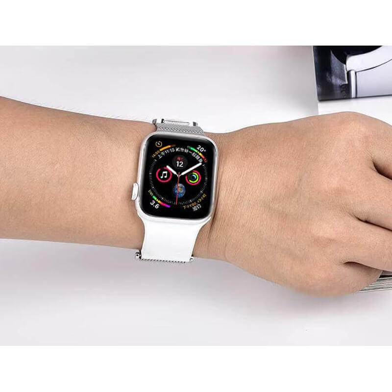 Mobie iWatch Classic Milan Metal & Leather Exquisite Strap Watch Band (42/44mm) WH5296