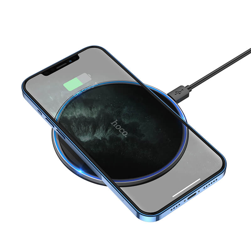hoco 15W Ultra-Slim Wireless Fast Charger with LED Light CW6 Pro