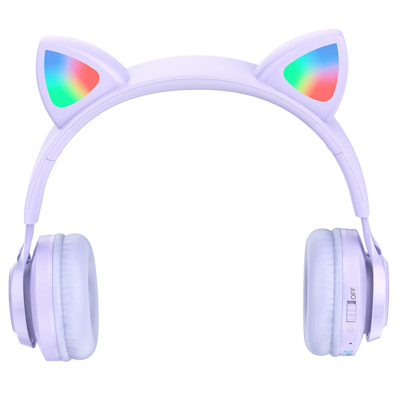 hoco. Cat Ear Bluetooth Headphones for Girls and Kids Ages 3+ W39