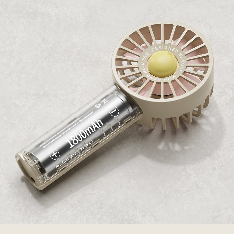 Rock Mini Portable USB Rechargeable Handheld Fan