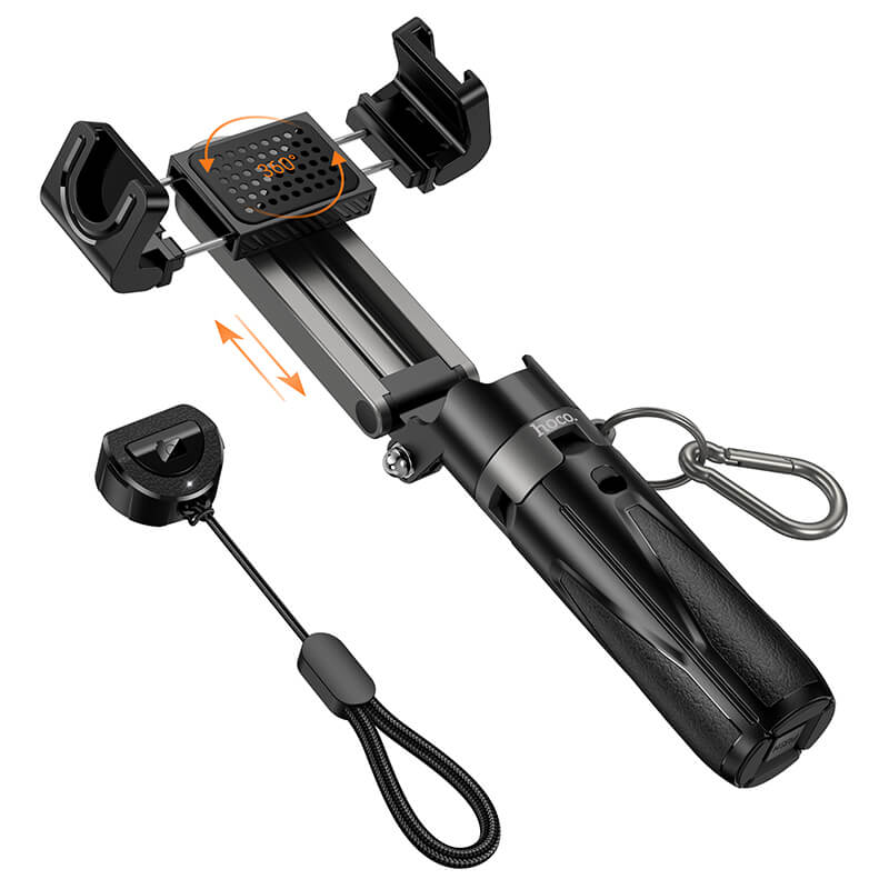 Hoco Selfie Stick Quadpod Desk Stand with Bluetooth Remote and Safety Strap K27
