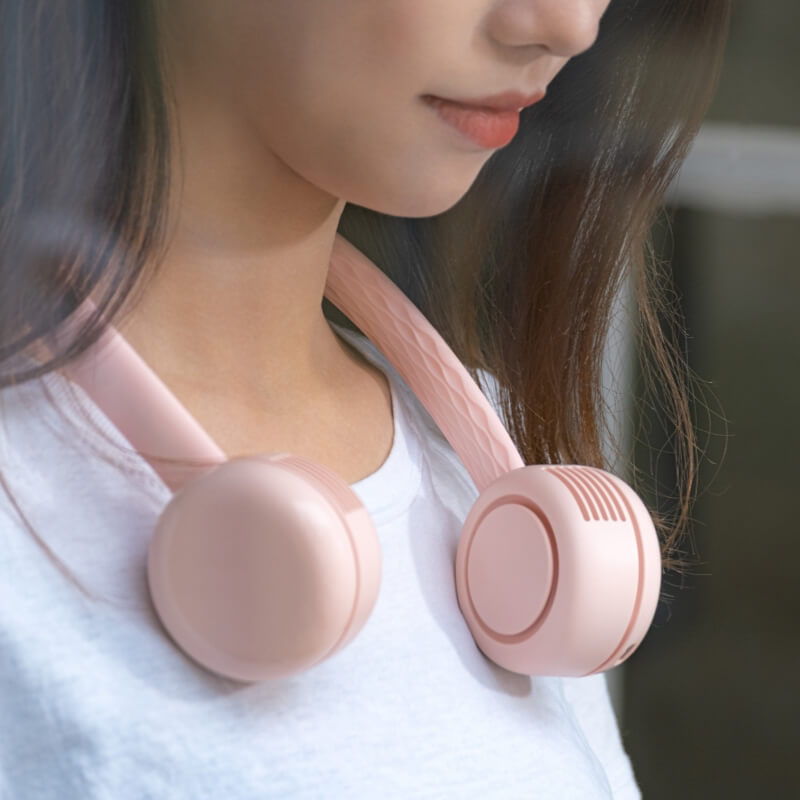 Mobie Portable Bladeless Stylish Neck Fan with Silicone Tube