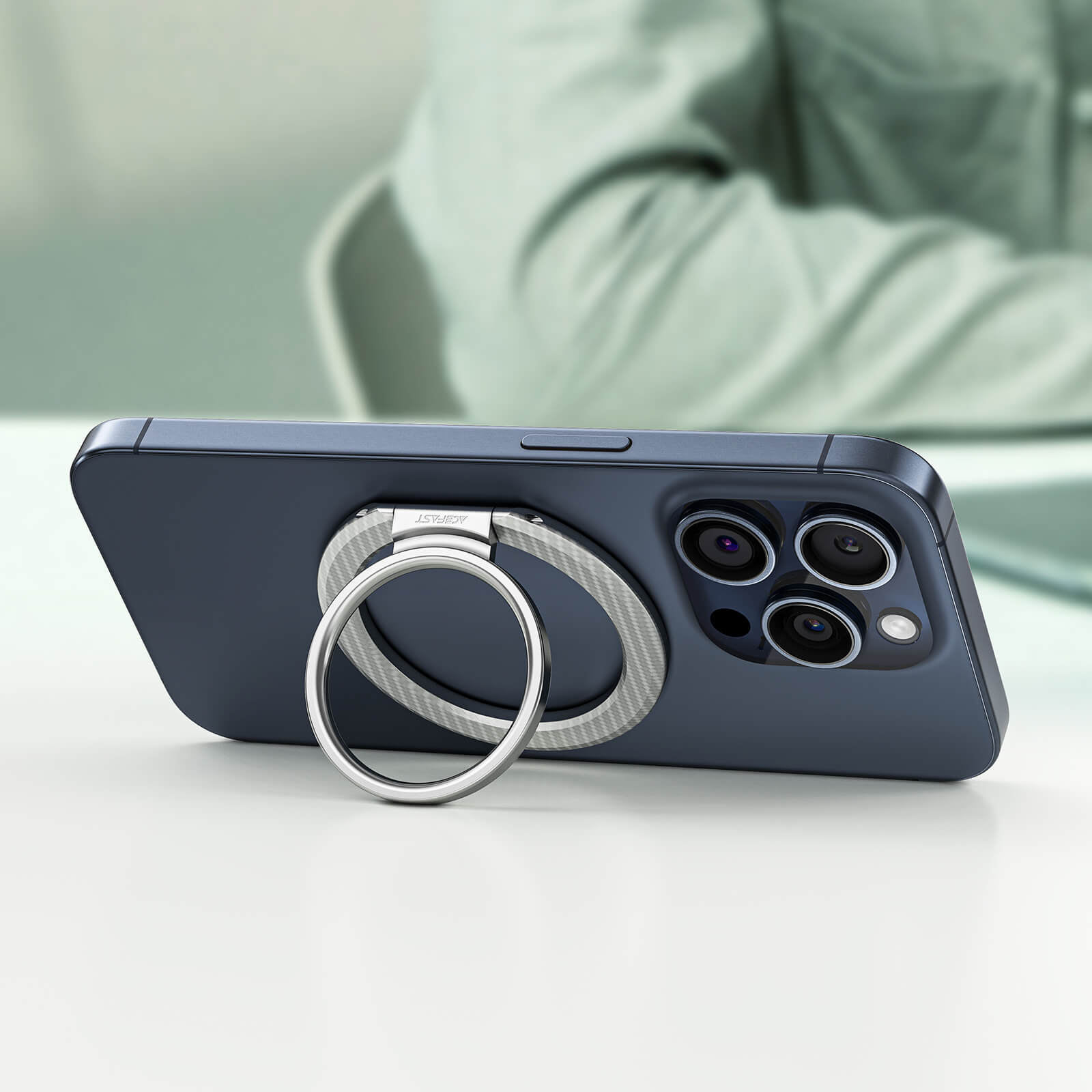 Acefast Ultra Thin Phone Grip 360° Magnetic Metal Ring Phone Stand P1