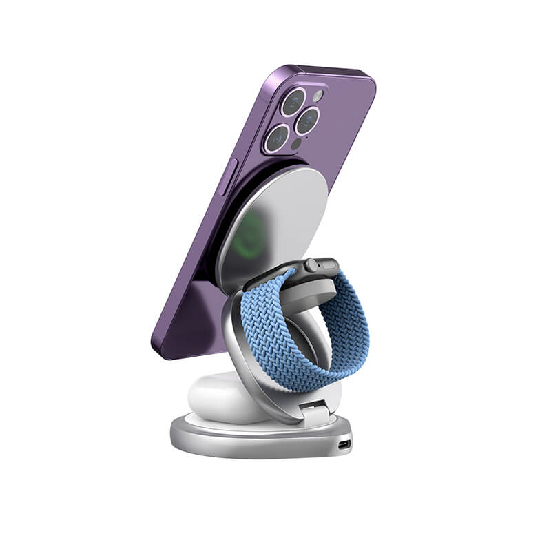 Mobie 3-in-1 Foldable Magsafe Wireless Fast Charger 15W