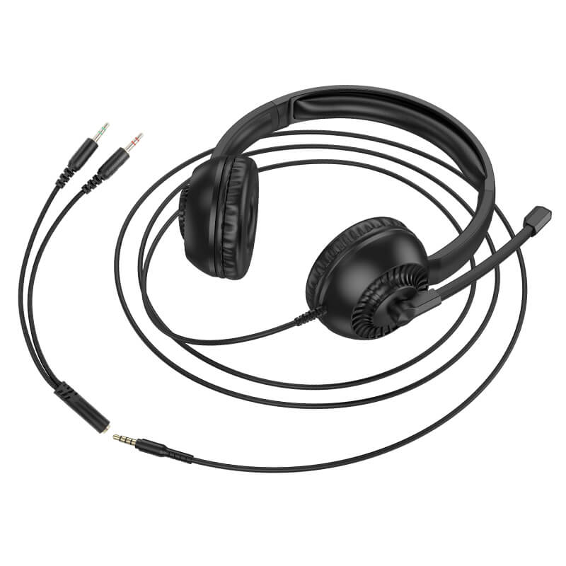 Hoco Gaming Headset with Rotating Microphone for PC Laptop and Consoles W112