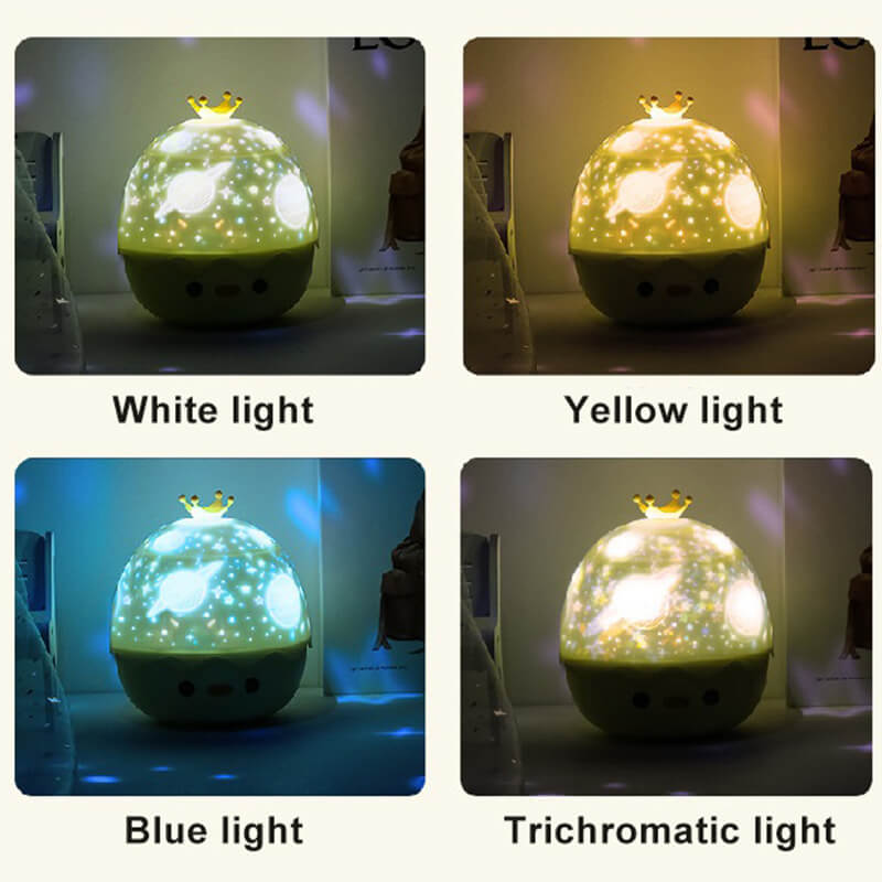 Mobie Yellow Crown Duck Projection Lamp Music Box