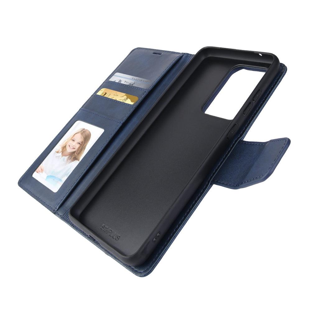Samsung Galaxy S22 2022 Hanman Miro Leather 2-in-1 Wallet Case with Magnetic Back