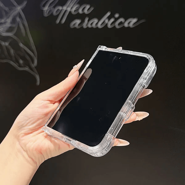Space Crystal Clear TPU PC Hybrid Case Compatible with iPhone Duo