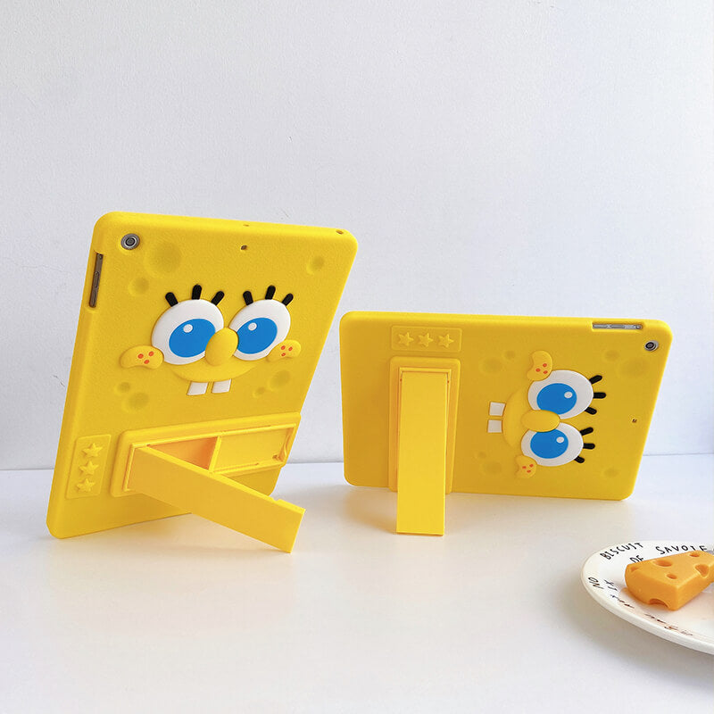 iPad 5th 9.7 2017 Q Uncle Spongebob Silicone iPad Case