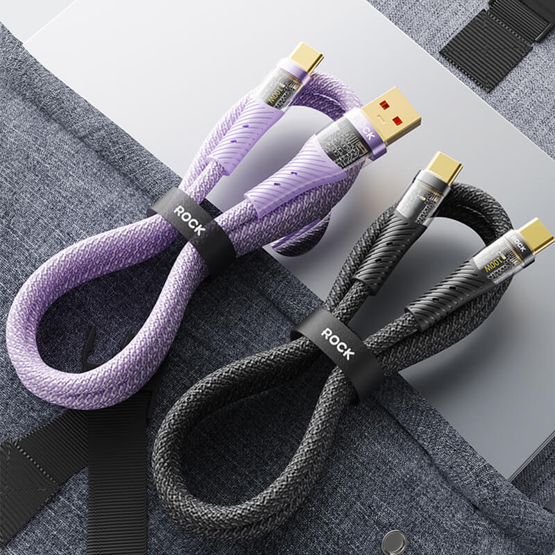 Rock Transparency Fast Charge Data Cable USB to Type-C 100W/6A 1.2m Z21
