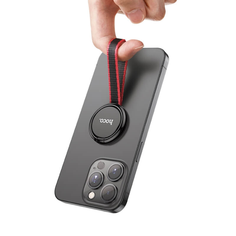 Hoco 360° Rotatable Phone Ring Holder Grip with Anti Drop Strap GM105