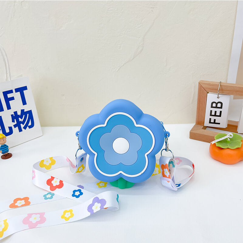 Little Flower Q Uncle Silicone Children's Crossbody Bags Coin Purse