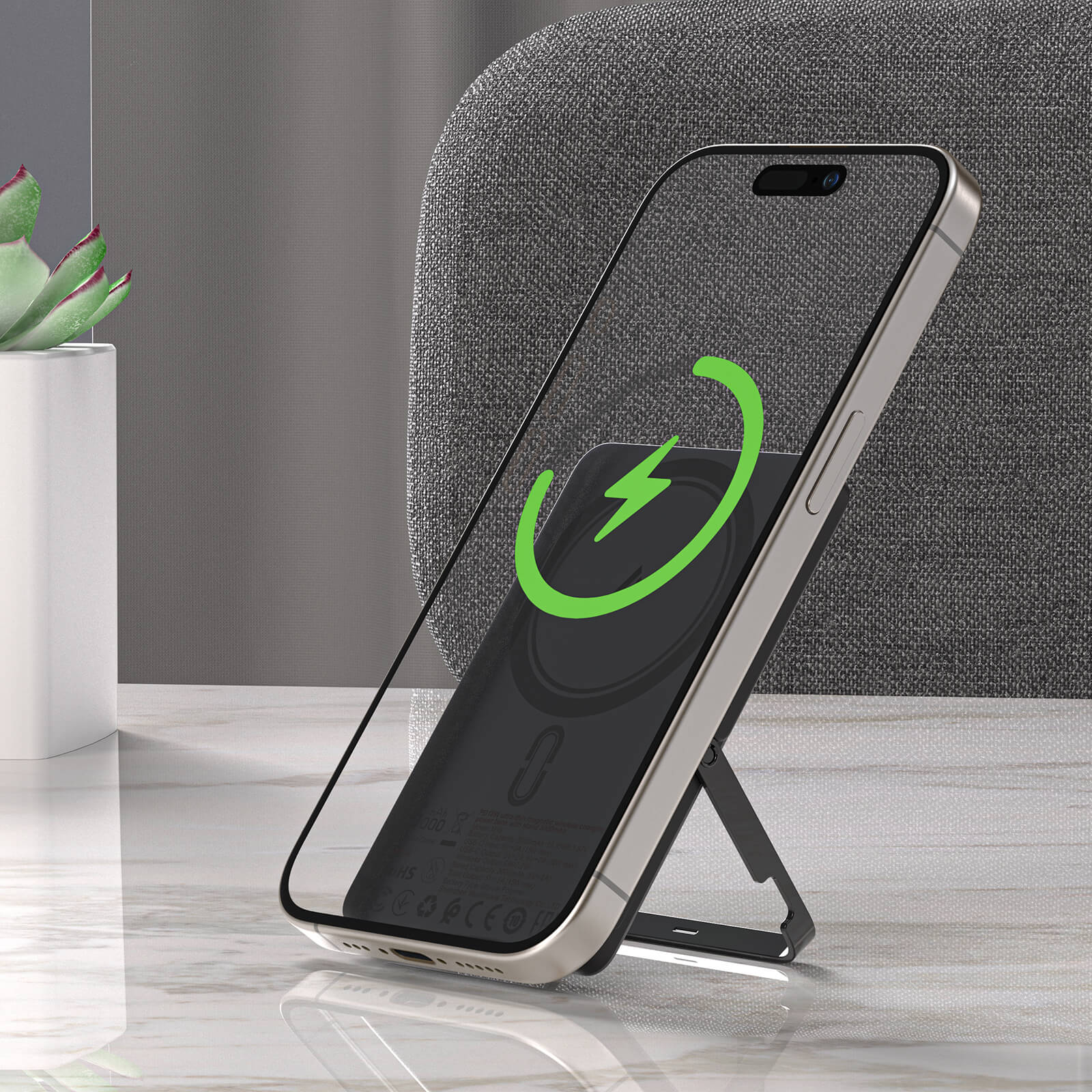 Acefast Magnetic Wireless Charging Power Bank with Stand 5000mAh M16