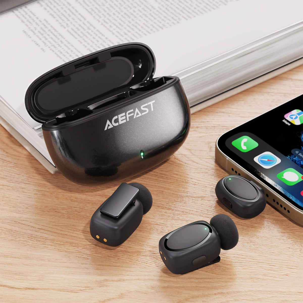 Acefast 360 Degree Pickup Deep Noise Reduction Wireless Lavalier Microphone R2