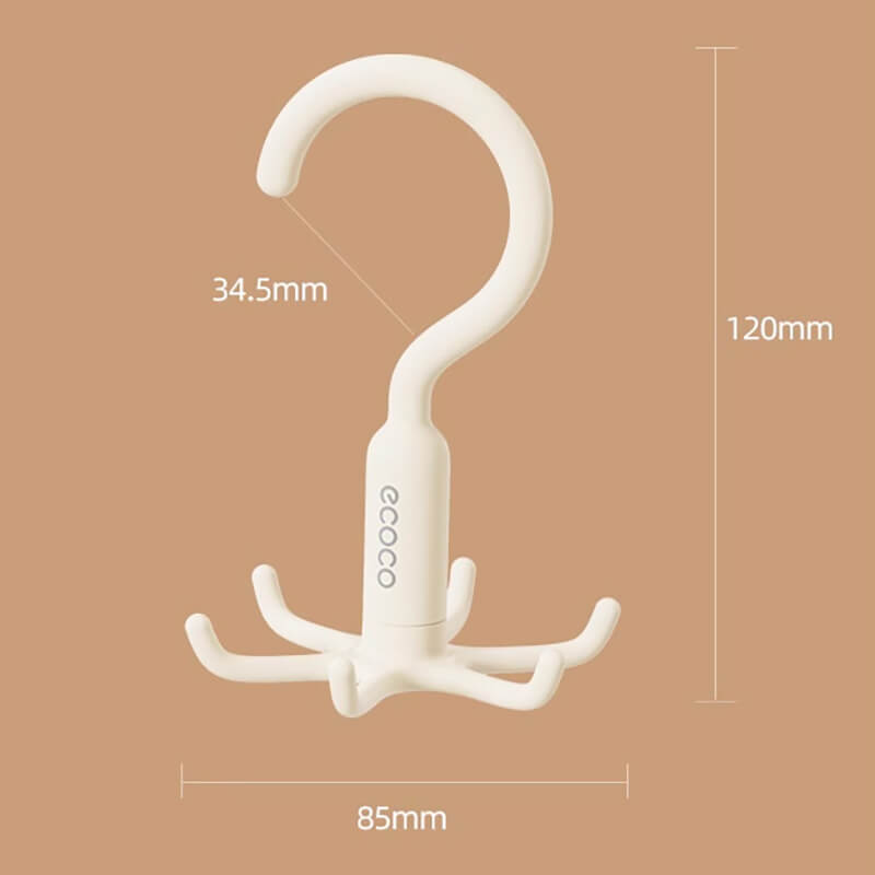 Mobie 2 Pack Rotatable 6 Claw Hooks Maximize Your Closet Space E24242