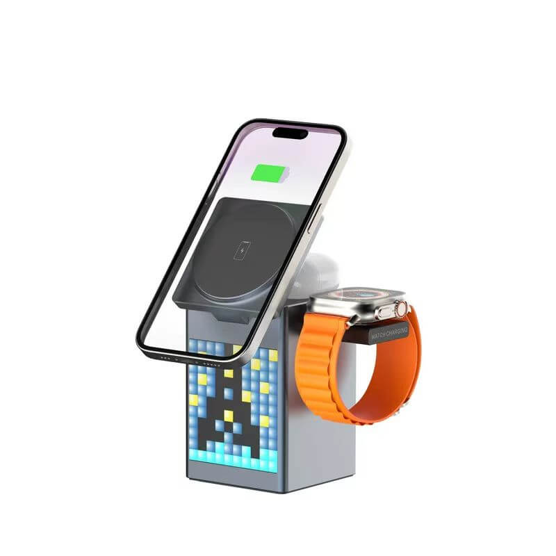 Mobie 6-in-1 Customizable Pixel LED Display Magnetic Wireless Charger