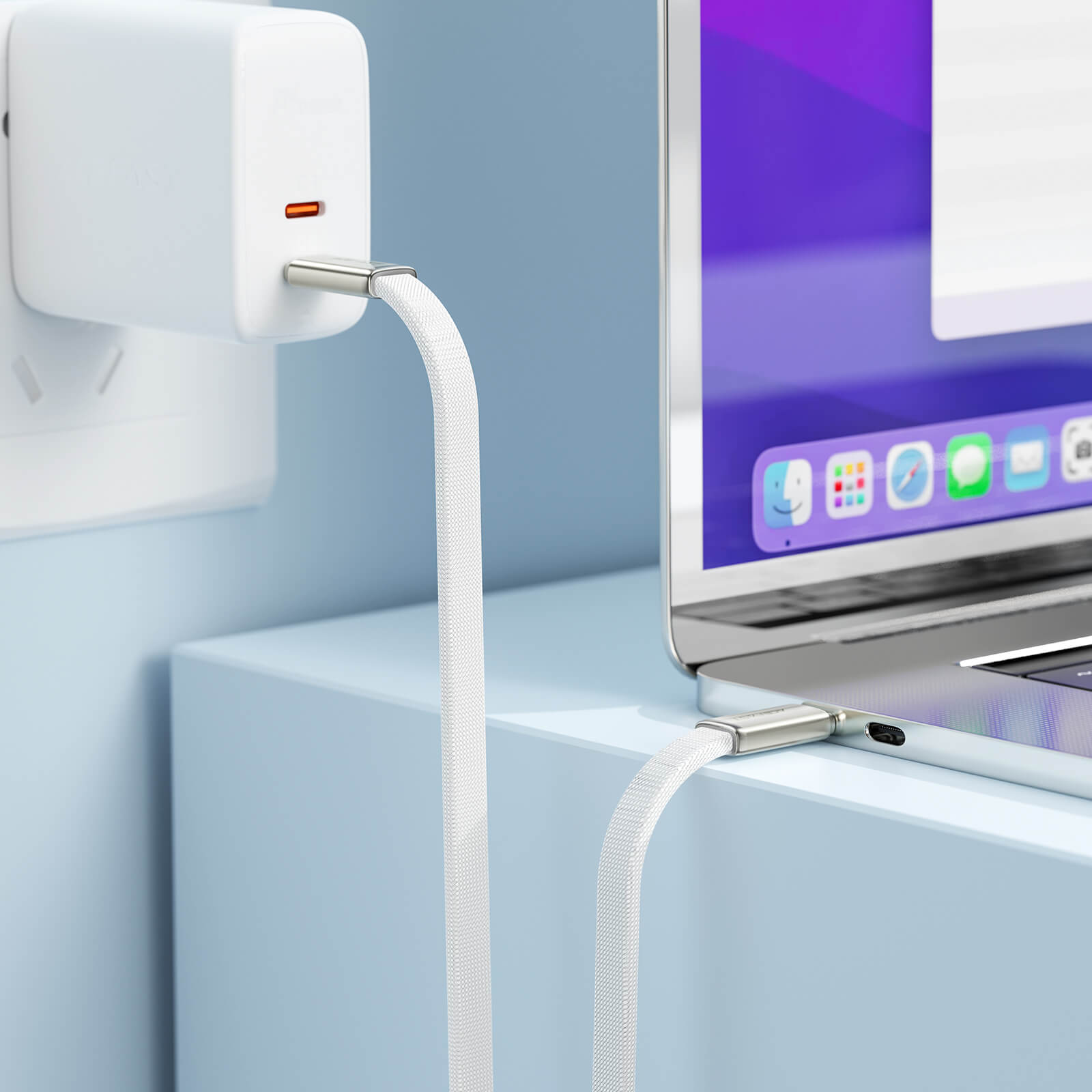 Acefast 60W Fast Charging Type-C to Type-C Braided Nylon Cable 1.2m C24-03