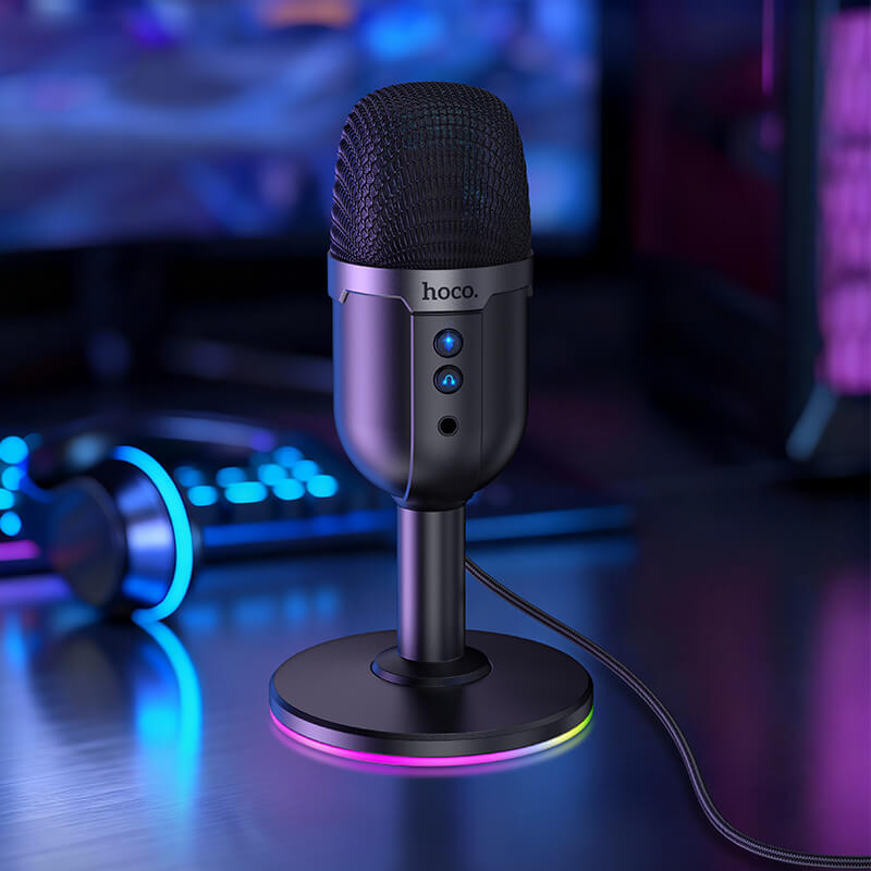 Hoco Desktop Omni Directional Microphone with RGB Light L25