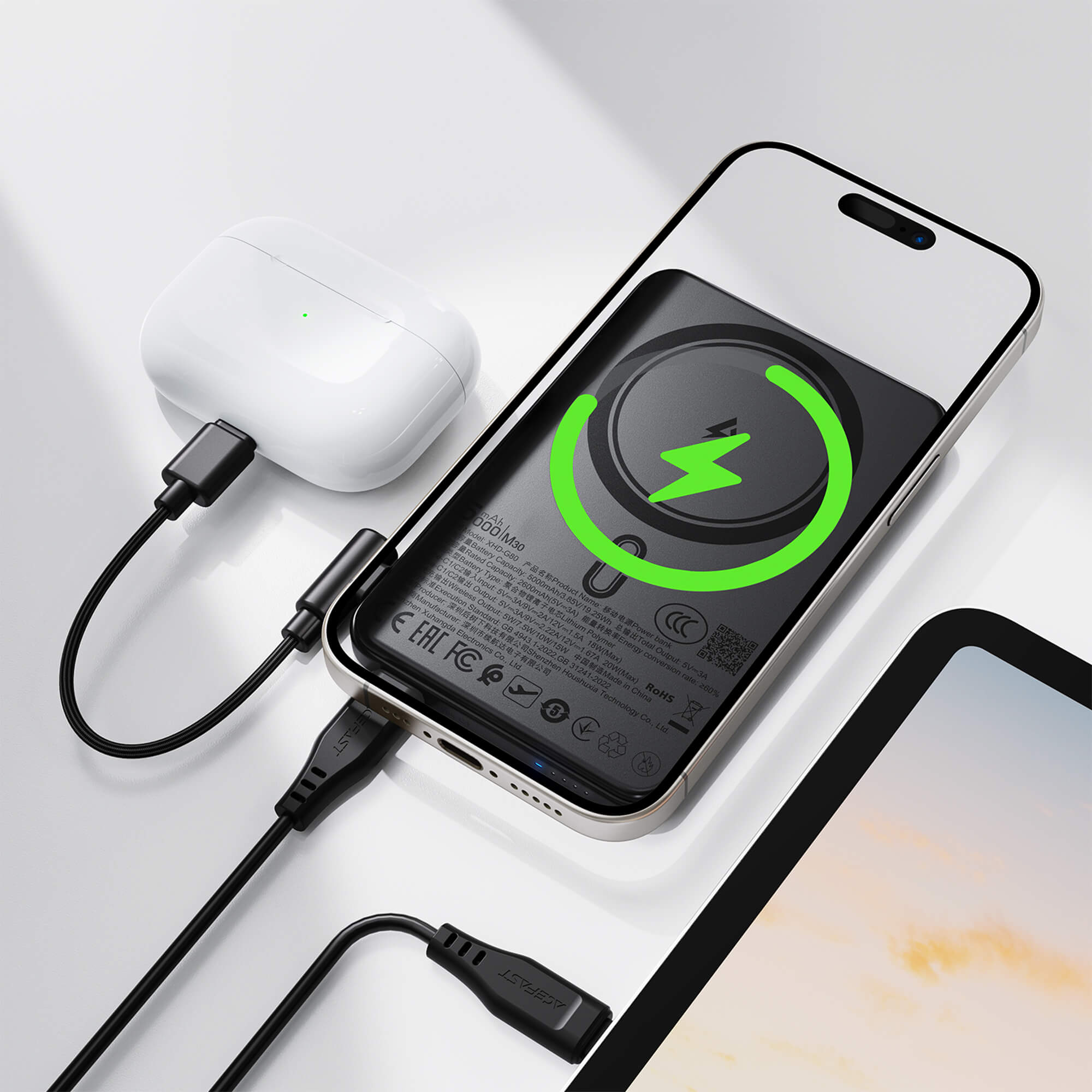 Acefast 10000mAh Magnetic Charging Power Bank M31-10000