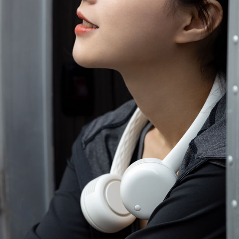 Mobie Portable Bladeless Stylish Neck Fan with Silicone Tube