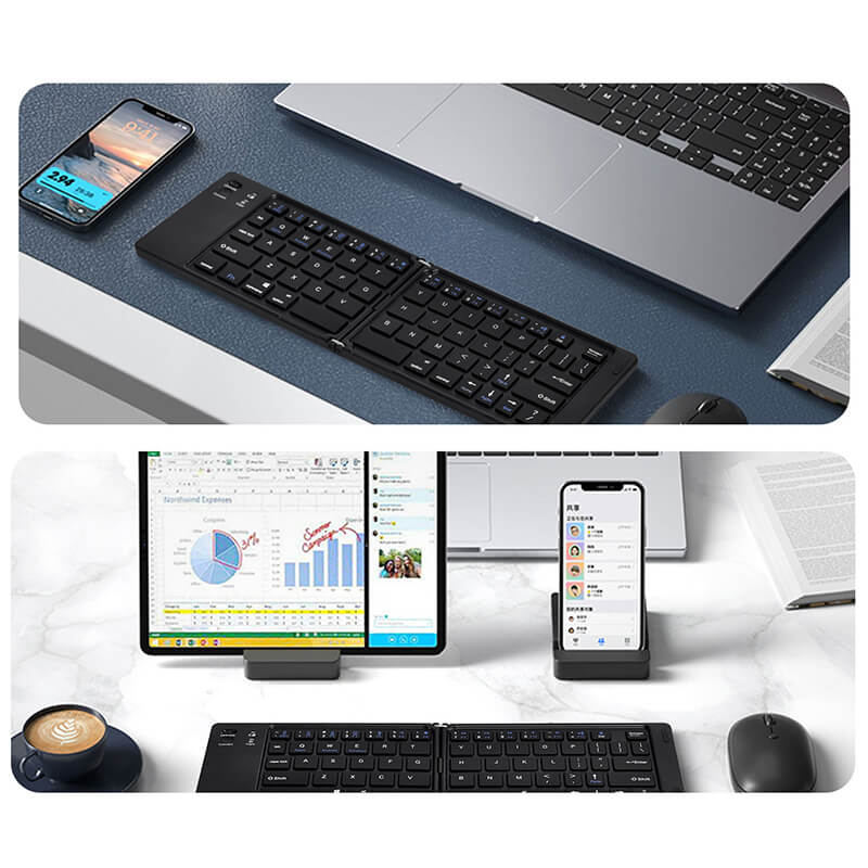 Coteci Portable Wireless Folding Bluetooth Keyboard