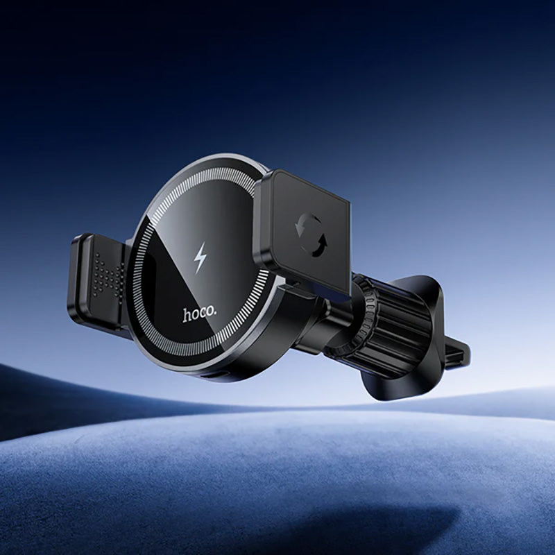 Hoco 15W Wireless Charging Magnetic & Clamp Air Vent Car Phone Holder HW35