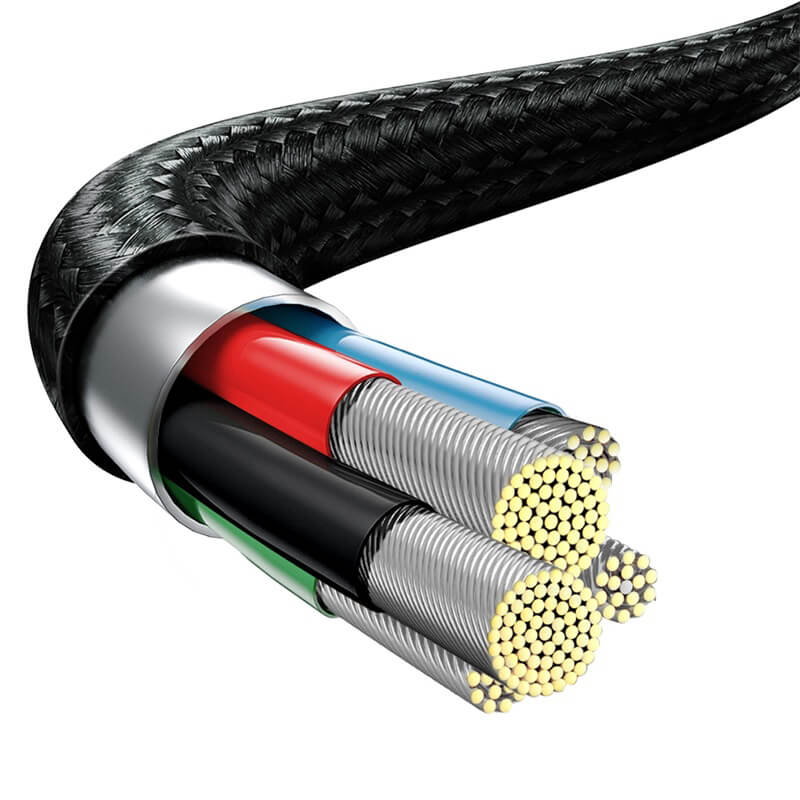 Baseus Rapid Series 3-in-1 Fast Charging Data Cable Type-C to C+L+C PD 20W 1.5m