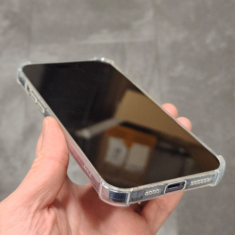 iPhone 14 Pro Crystal-Clear Minimalist Wallet Phone Case with Card Holder