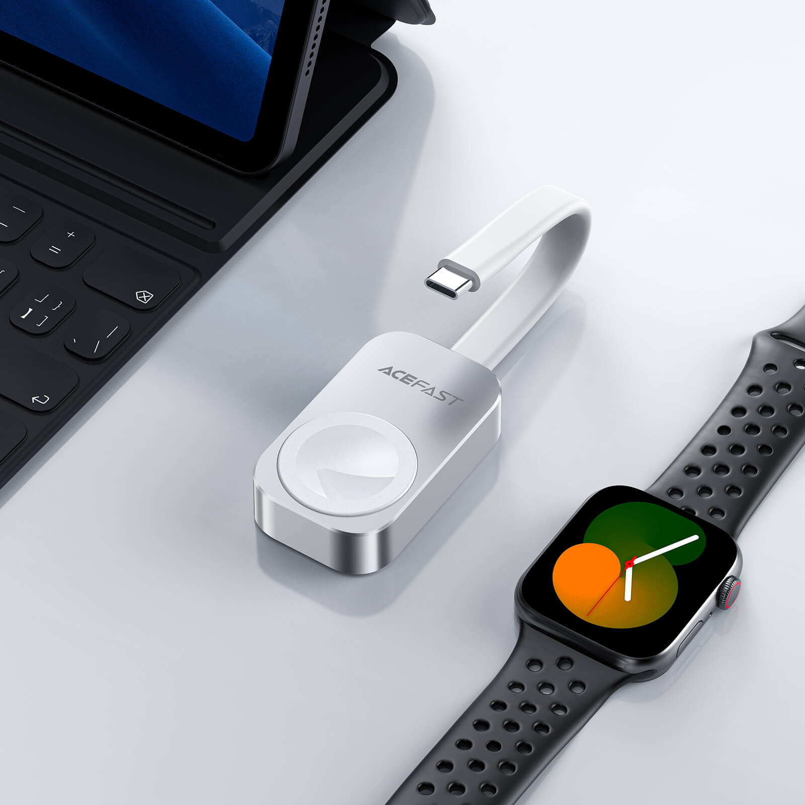 Acefast iWatch Mini Magnetic Wireless Charger With Type-C Cable E21