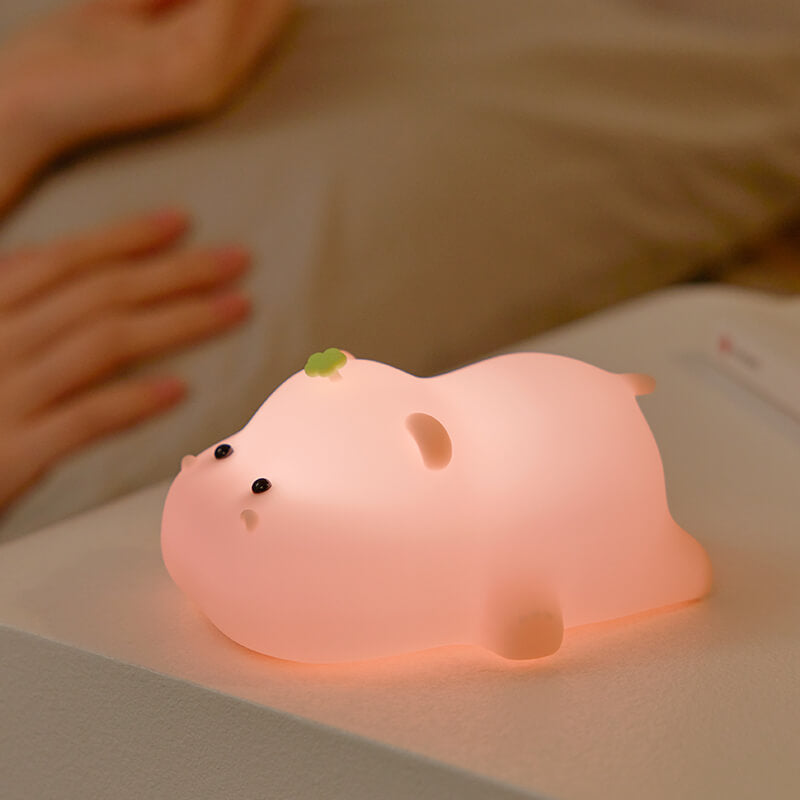 Mobie Hippo Baby Soft Touch Silicone Pat Light Night Lamp