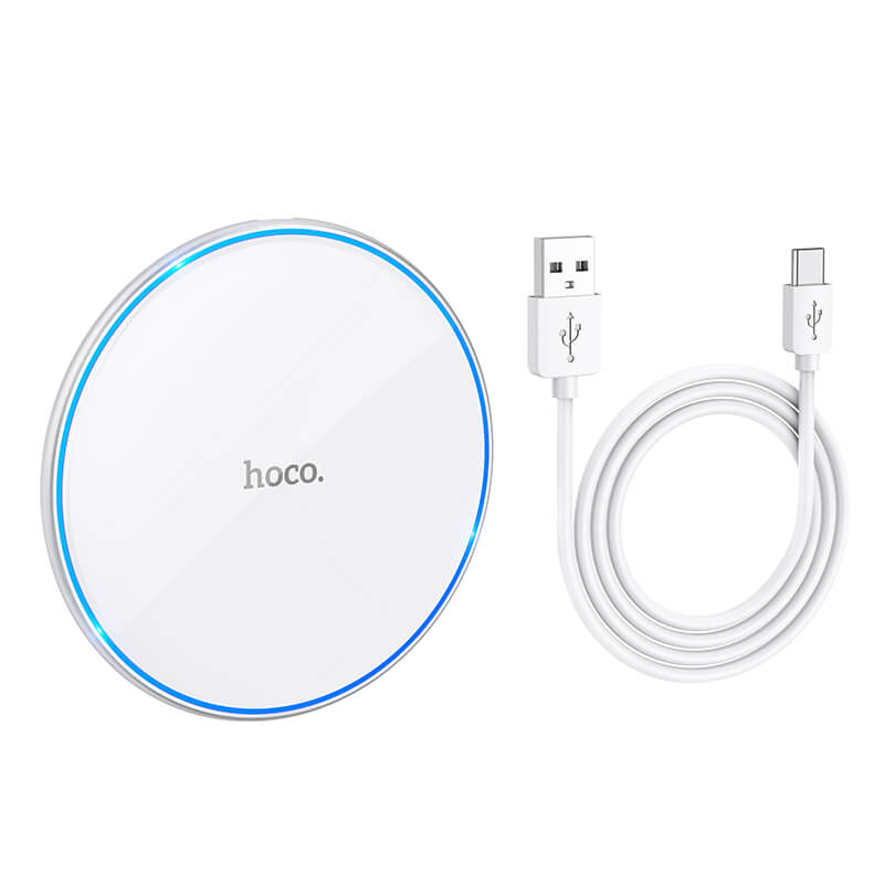 hoco 15W Ultra-Slim Wireless Fast Charger with LED Light CW6 Pro