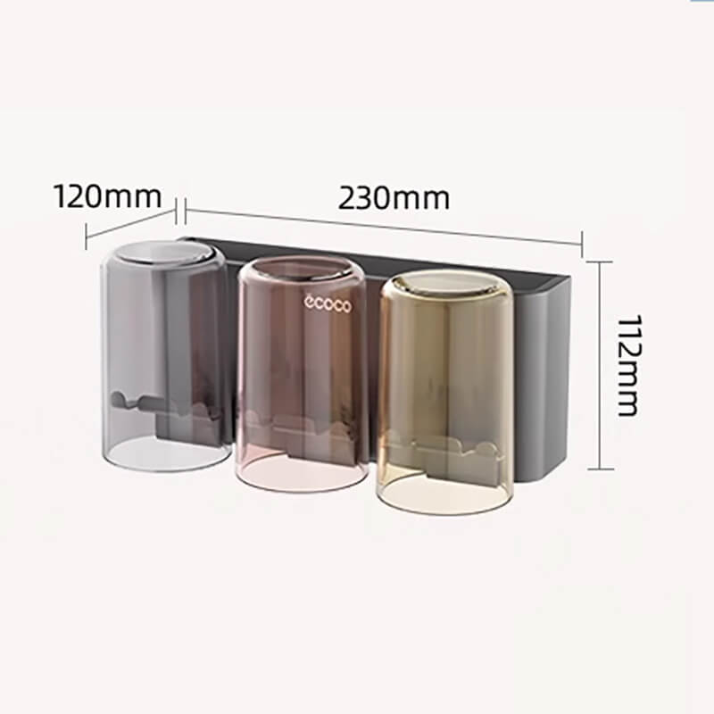 Mobie Wall Mount Toothbrush Holder with Cup Organizer E24081