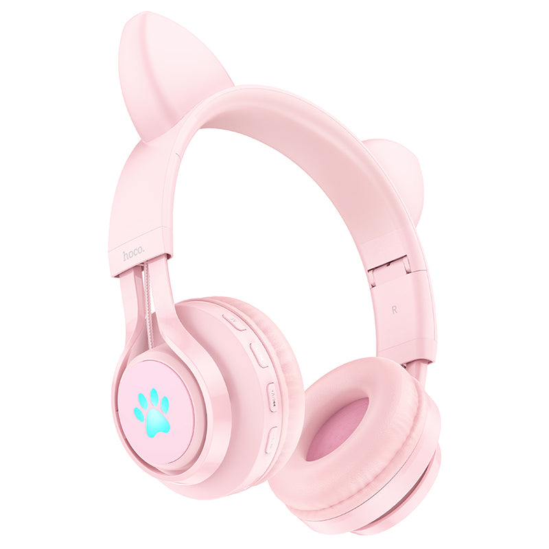 hoco. Cat Ear Bluetooth Headphones for Girls and Kids Ages 3+ W39